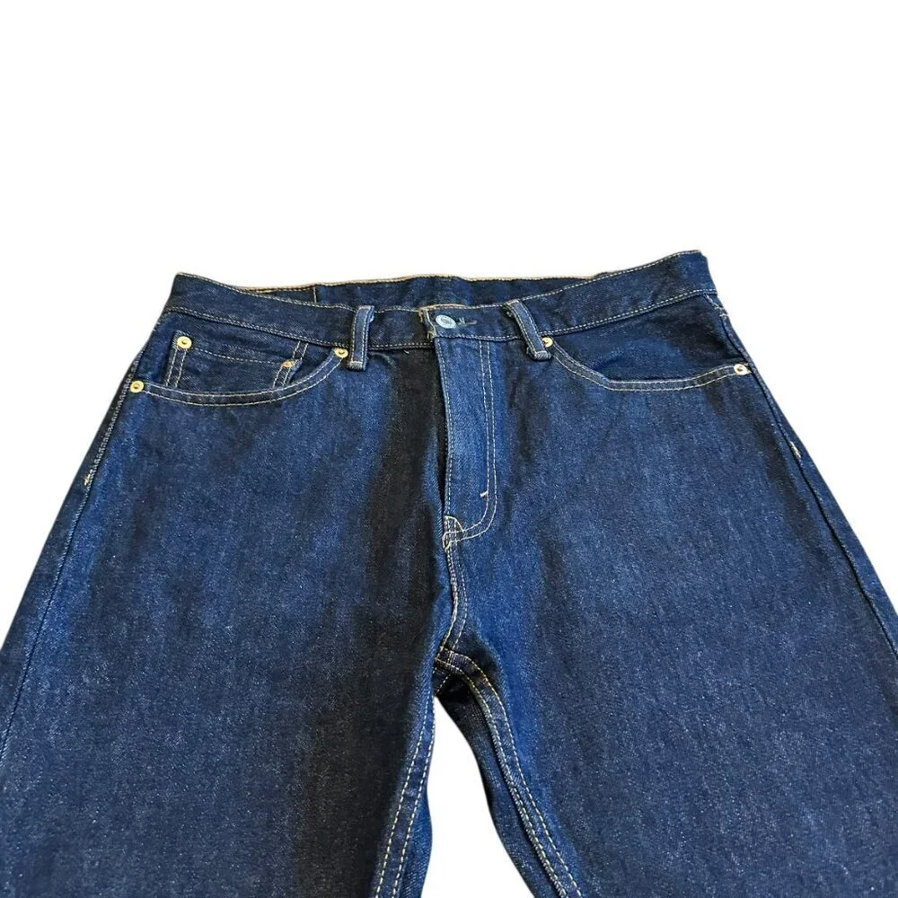 Levi's 505 Dark Wash Denim Jeans Regular Fit Straight Leg Size 33 x 30 Mens NWOT